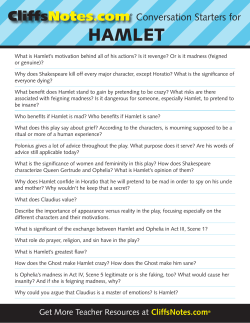 HAMLET - Cliffs Notes