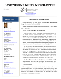 northern lights newsletter - Northern Michigan District