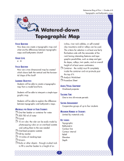 A Watered-down Topographic Map