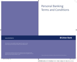 Personal Banking Terms and Conditions
