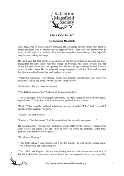 A Dill Pickle - Katherine Mansfield Society