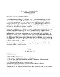 2001 Fall - Department of History
