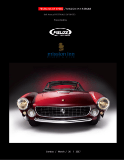 FESTIVALS OF SPEED / MISSION INN RESORT