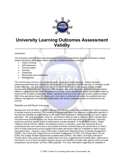 University Learning Outcomes Assessment Validity