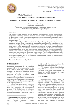 IDIOPATHIC VARIANT OF SKIN OCHRONOSIS
