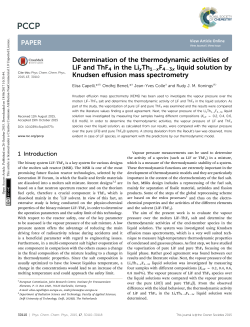 Determination of the thermodynamic activities of LiF and ThF 4 in the