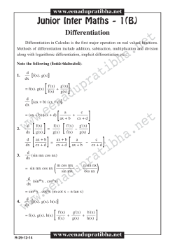 Junior Inter Maths Questions English Medium