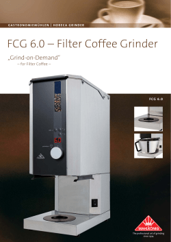 FCG 6.0 &ndash; Filter Coffee Grinder