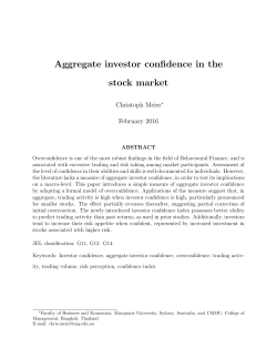 Aggregate investor confidence in the stock market