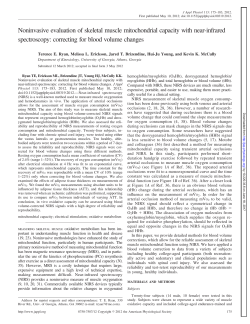 Noninvasive evaluation of skeletal muscle mitochondrial capacity