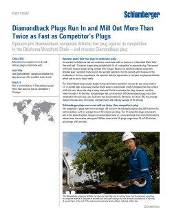 Case Study: Diamondback Plugs Run In and Mill Out More Than