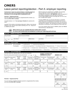 Form 165 - Leave period reporting/election