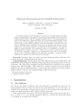 Multiscale Representations for Manifold