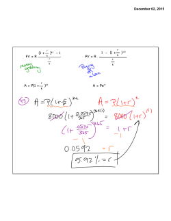 FV = R (1 + )kt - 1 PV = R 1 - (1 + )