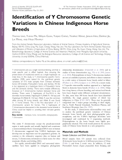 Identification of Y Chromosome Genetic Variations in Chinese