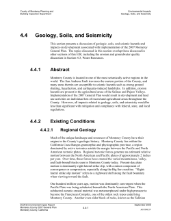 4.4 Geology, Soils, and Seismicity