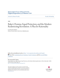 Baker`s Promise, Equal Protection, and the Modern Redistricting