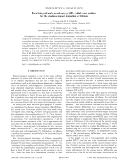 Total integral and ejected-energy differential cross sections for the