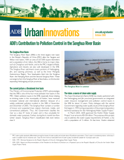 ADB`s Contribution to Pollution Control in the Songhua River Basin