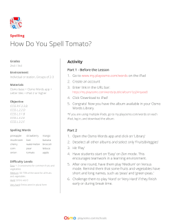 How Do You Spell Tomato?