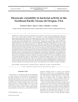Mesoscale variability in bacterial activity in the Northeast Pacific