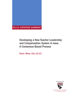Developing a New Teacher Leadership and Compensation System