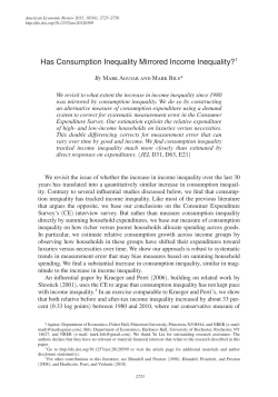 Has Consumption Inequality Mirrored Income Inequality?