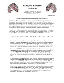 Gitanyow Fisheries Authority - Fisheries and Oceans Canada