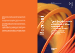 Private Equity Investments - Financial Markets