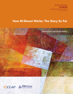 How M-Shwari Works: The Story So Far