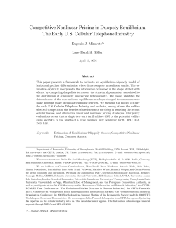 Competitive Nonlinear Pricing in Duopoly Equilibrium: The Early US