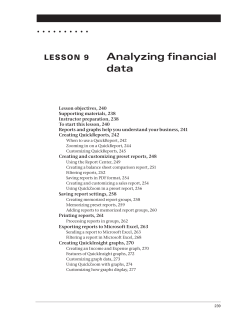 Analyzing financial data