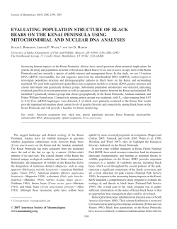 EVALUATING POPULATION STRUCTURE OF BLACK BEARS ON