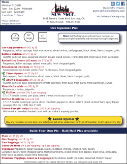 Lunch Special - A Slice of New York