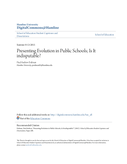 Presenting Evolution in Public Schools