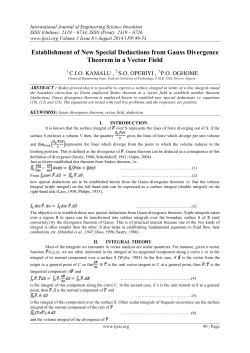Establishment of New Special Deductions from Gauss Divergence