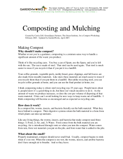 Composting and Mulching