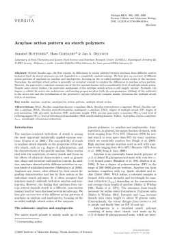 Amylase action pattern on starch polymers