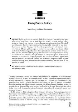 Placing Plants in Territory