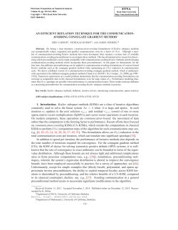 AN EFFICIENT DEFLATION TECHNIQUE FOR THE