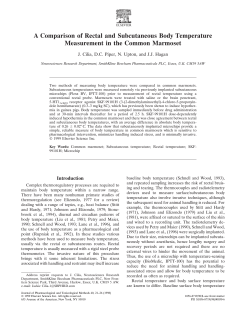 A Comparison of Rectal and Subcutaneous Body Temperature