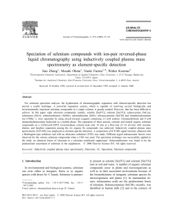 Speciation of selenium compounds with ion-pair reversed