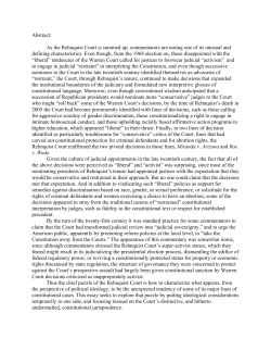 Abstract: As the Rehnquist Court is summed up, commentators are