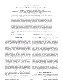 First-principles study of zinc oxide honeycomb