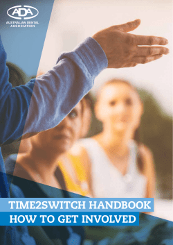 HOW TO GET INVOLVED TIME2SWITCH HANDBOOK
