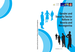 Gender and Security Sector Reform in Bosnia and