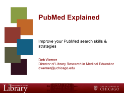 PubMed - BSD Office of Faculty Affairs