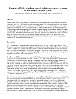 Emotions, diffusive emotional control and the