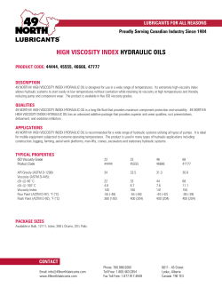 high viscosity index hydraulic oils