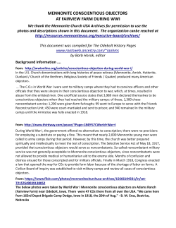 Mennonite WWI COs at Fairview - RootsWeb